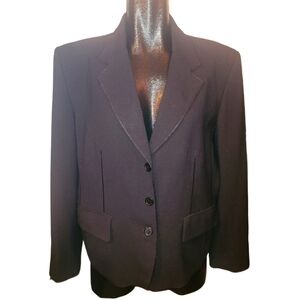 Marc Allan Vintage 90's Classic Black Button Front Blazer Size 16